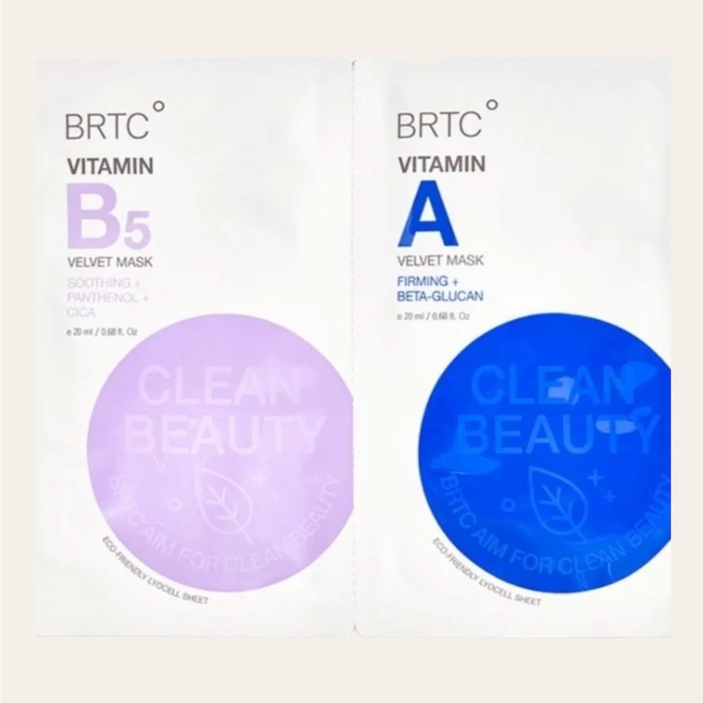 3 for 15$ BRTC mask duo vitamin B5 and vitamin A velvet mask (NWT)